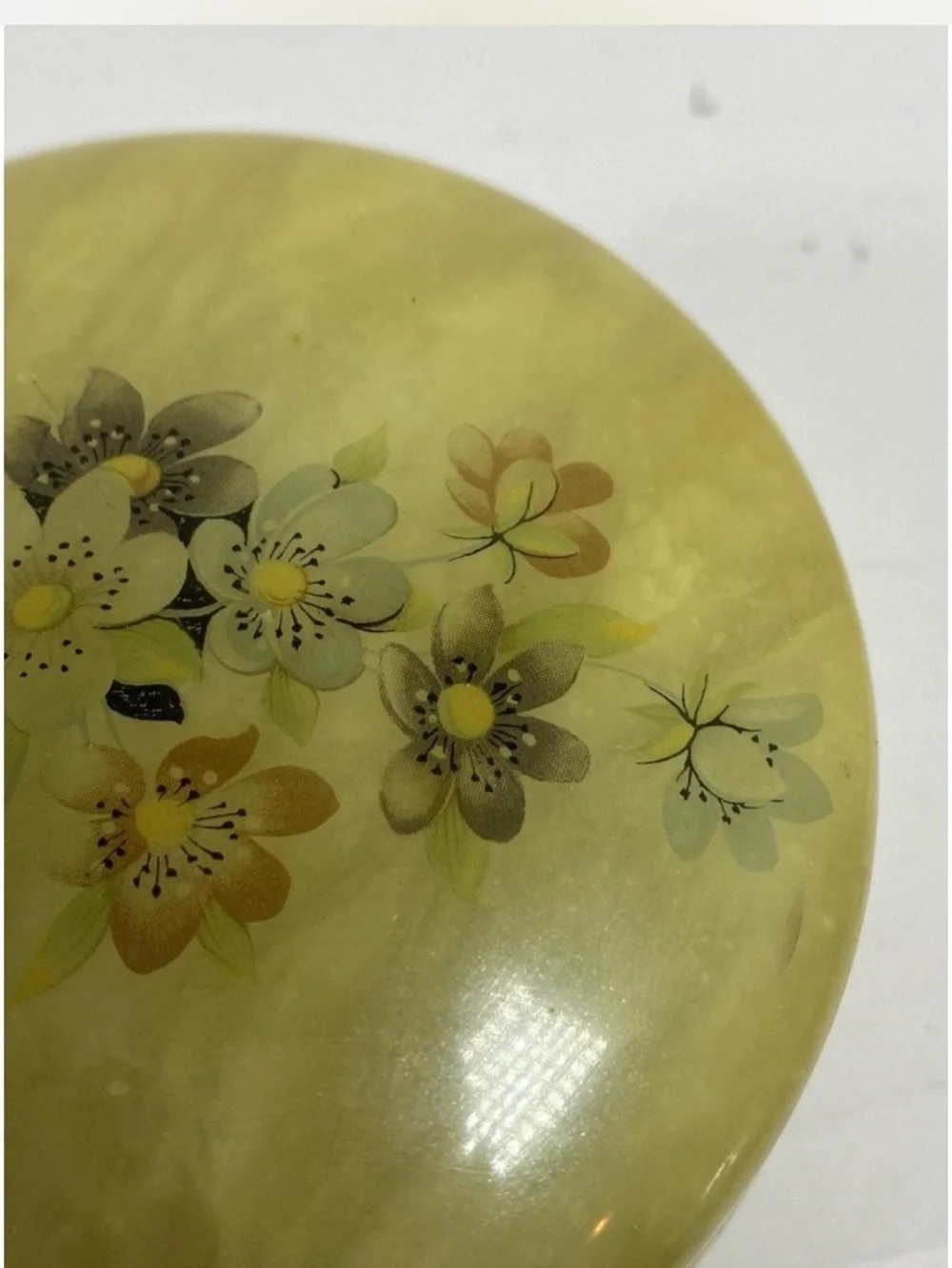 Vintage Alabaster Trinket Box